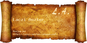 Laczi Aszter névjegykártya